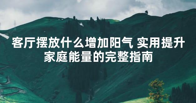 客厅摆放什么增加阳气 实用提升家庭能量的完整指南